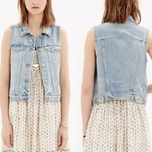 MADEWELL denim vest xs